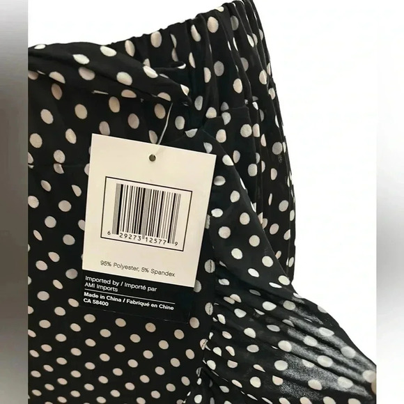 Faux wrap ,flare,ruffle skirt,NWT, polka dots,B&W,festival,gypsy,cottagecore - Picture 11 of 15
